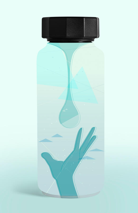 "Abstract Water Bottle"